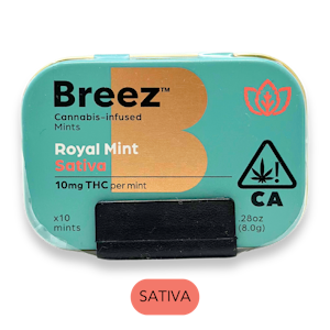 BREEZ - Breez - Royal Mint Sativa TIN - 10pk - Edible - 100mg