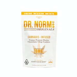 DR. NORM'S - Dr. Norm's - Peanut Butter Chocolate Chip Cookies 10pk 100mg