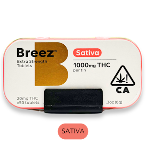 BREEZ - Breez - Extra Strength - Sativa - Tablets - 50ct - 1000mg