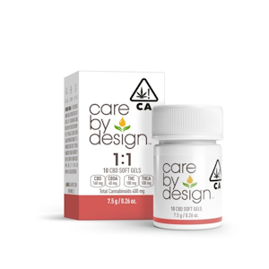 CARE BY DESIGN - Care By Design | 1:1 CBD Soft Gels | 10mg / 10pk