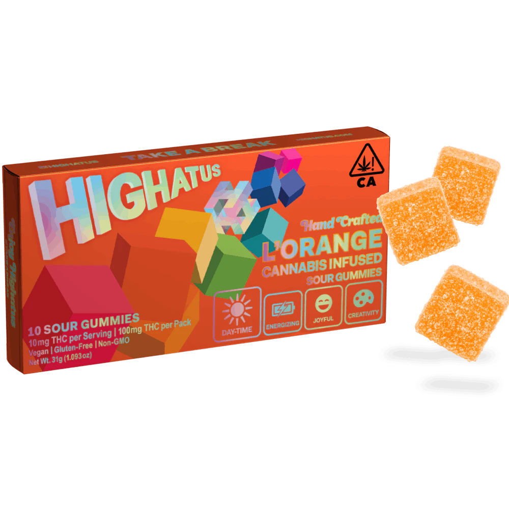 Highatus - [HIGHATUS] THC GUMMIES - 100MG - SOUR L'ORANGE (S) Main Image