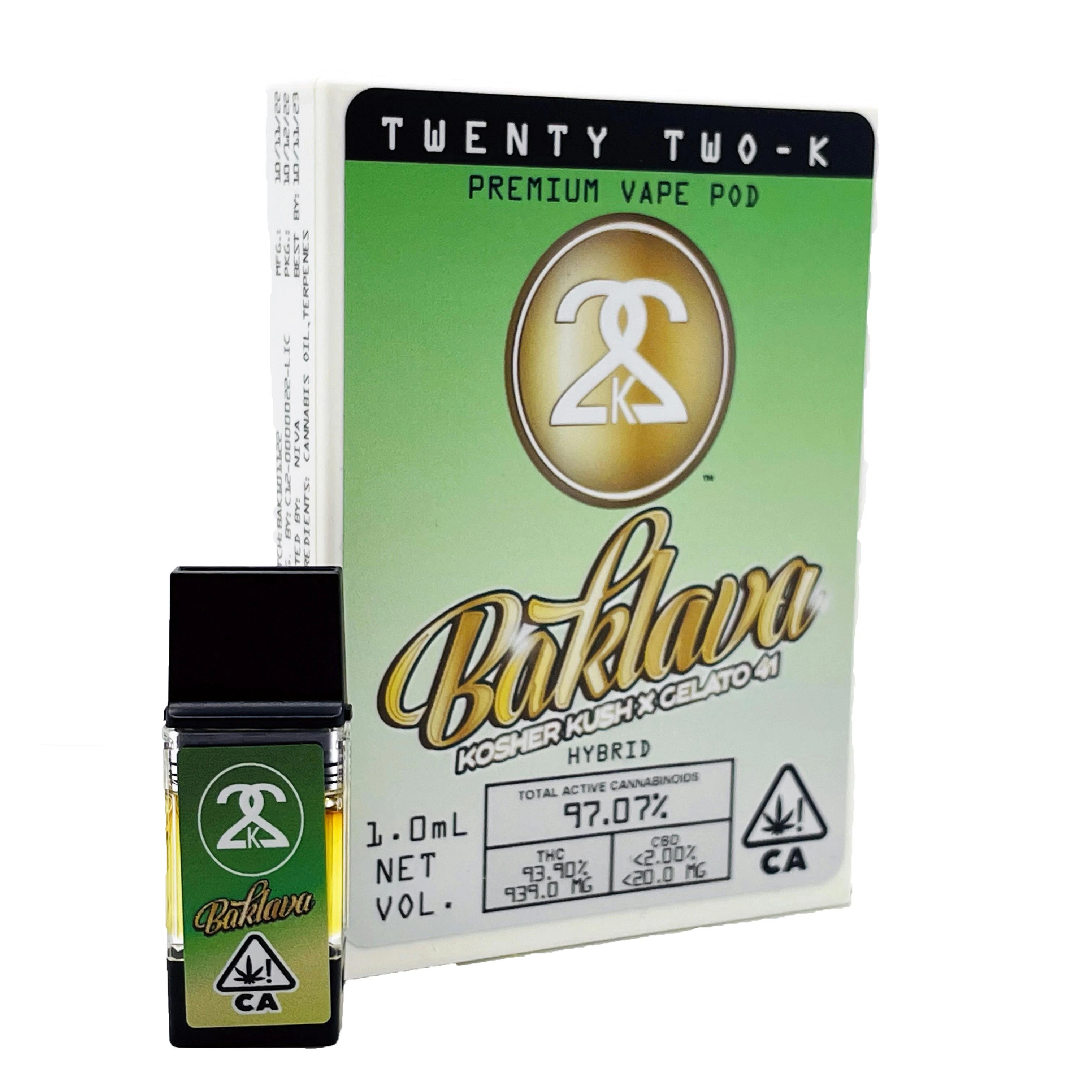 Twenty Two K / 22k - 22K - Tank - Baklava - (H) 1g Main Image