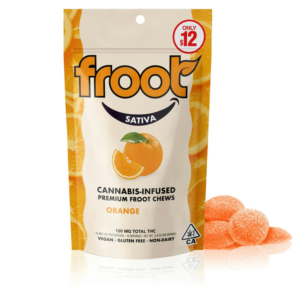 Froot - Orange Tangie Gummies | 100mg | Froot Main Image