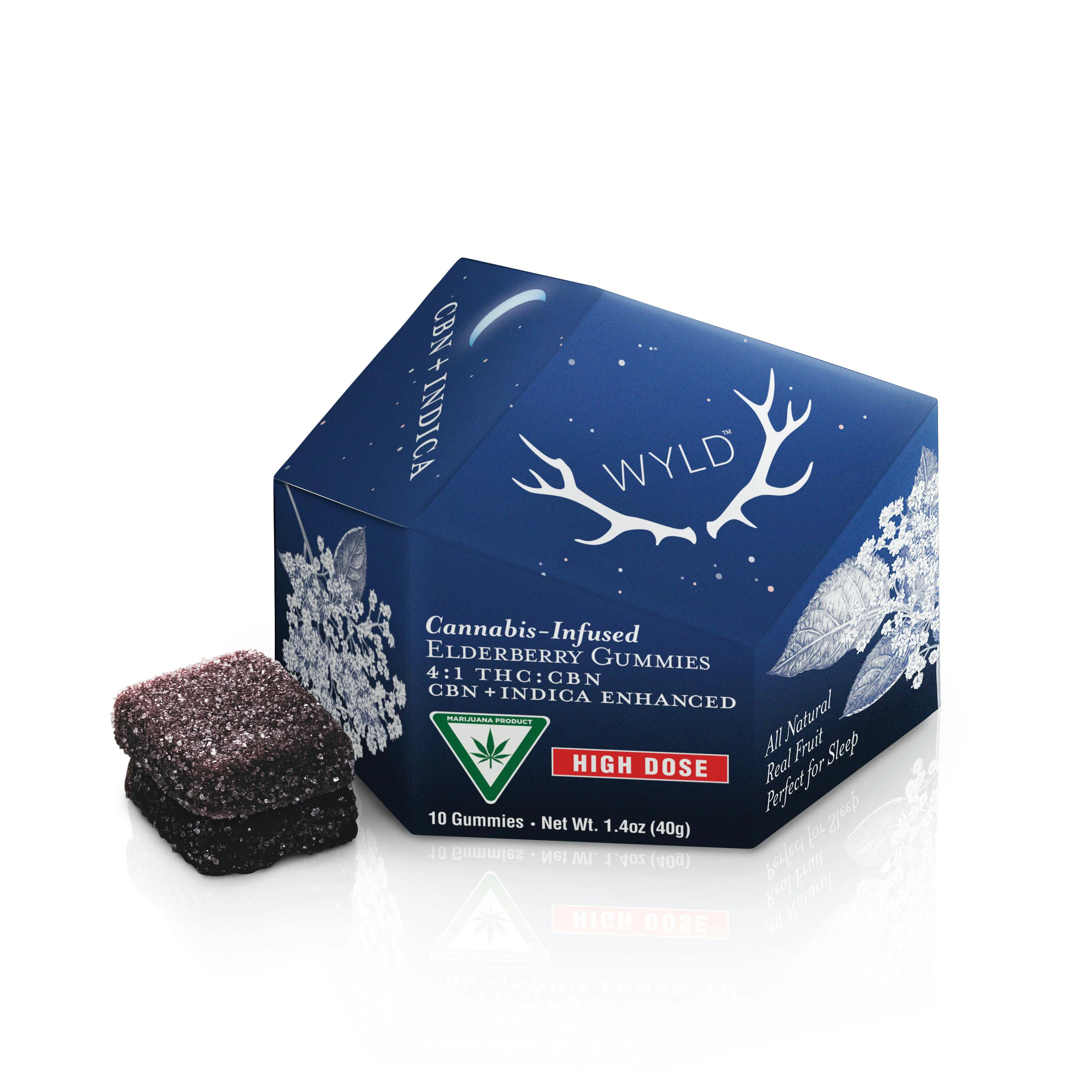 WYLD - Wyld Elderberry 4:1 THC:CBN Gummies 200mg Main Image