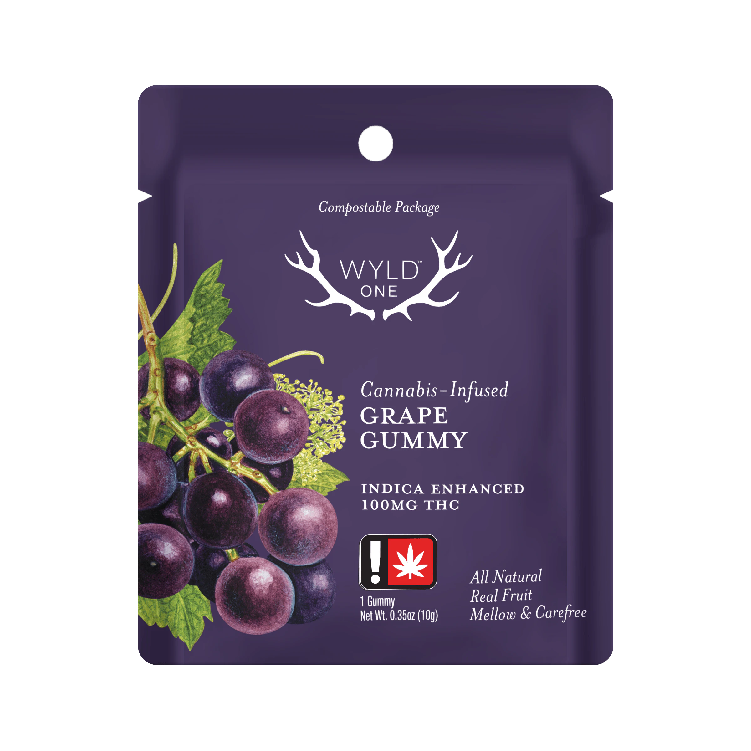 WYLD - Wyld ONE: Grape Indica Enhanced Gummy: Test 1 Main Image