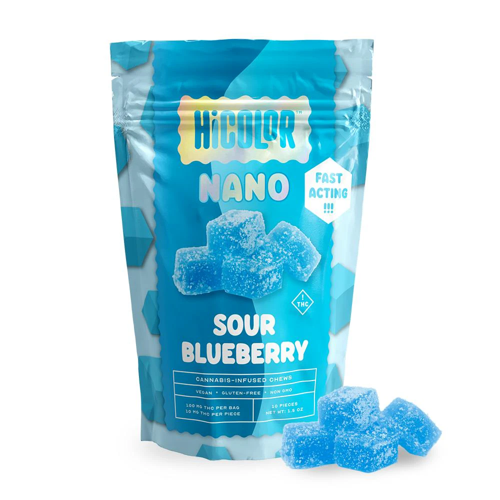 HiCOLOR - Sour Blueberry Nano Chews [10pk] Main Image