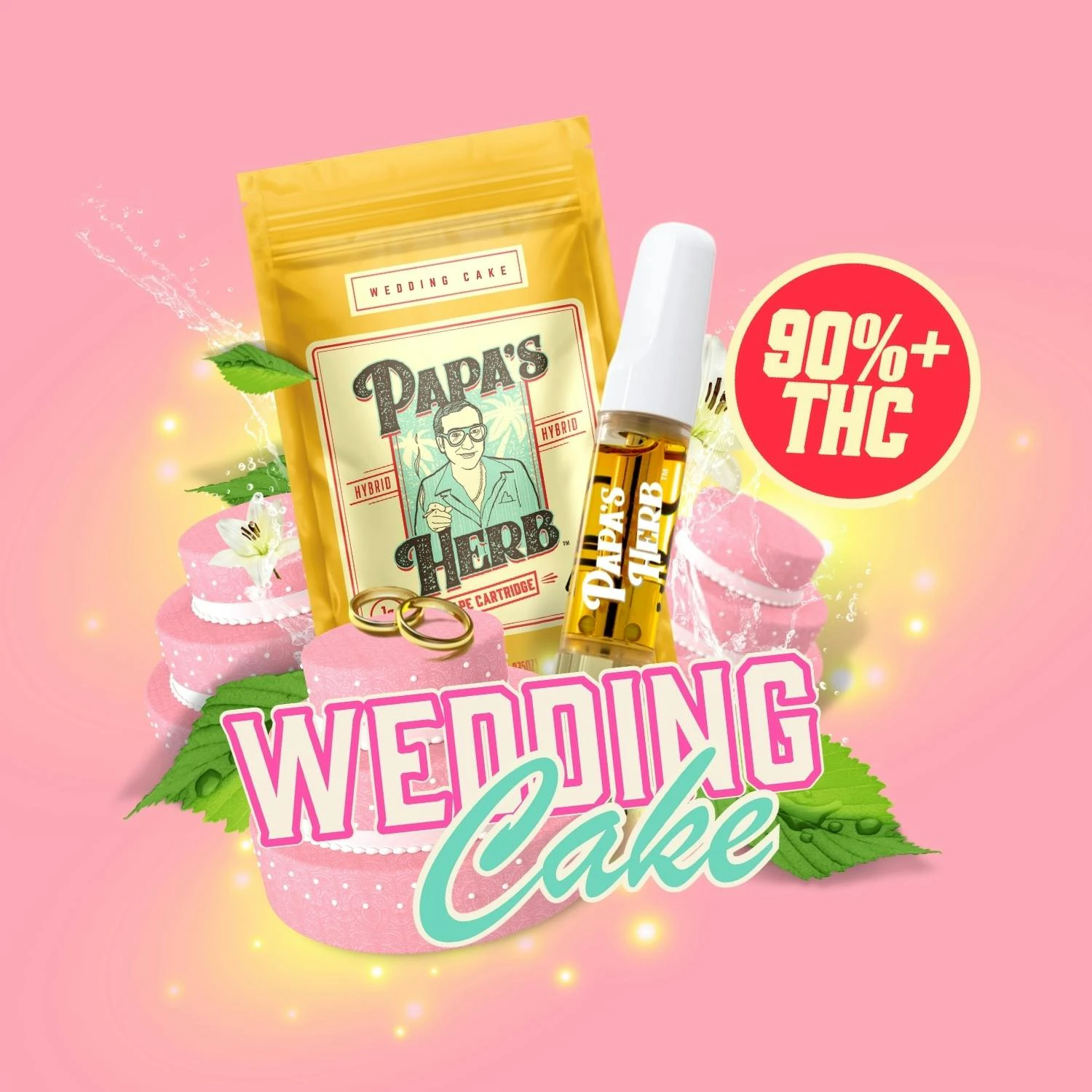 Papa's Herb - Papa's Herb - Wedding Cake - 1g Vape Cart Main Image