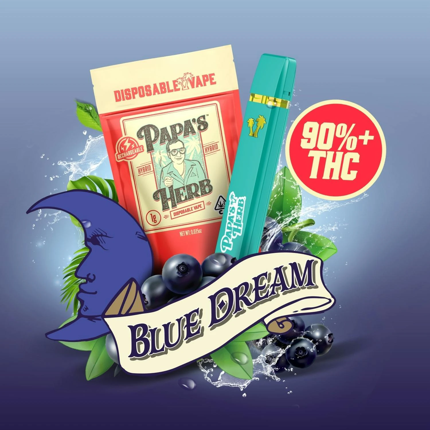 Papa's Herb - Papa's Herb | Blue Dream 1g (Sativa) - AIO Vape Pen Main Image