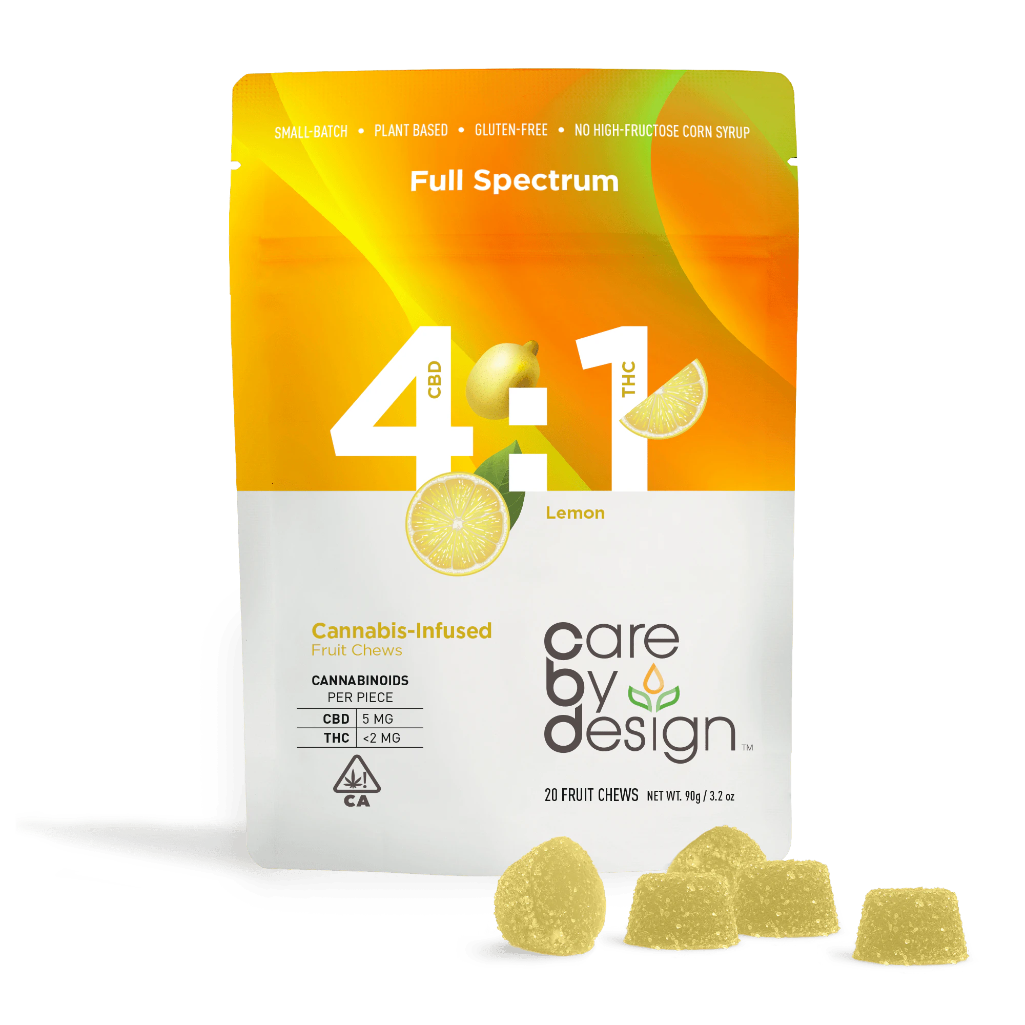 Care By Design - Care By Design - 4:1 CBD Lemon - Gummies 25mg Main Image