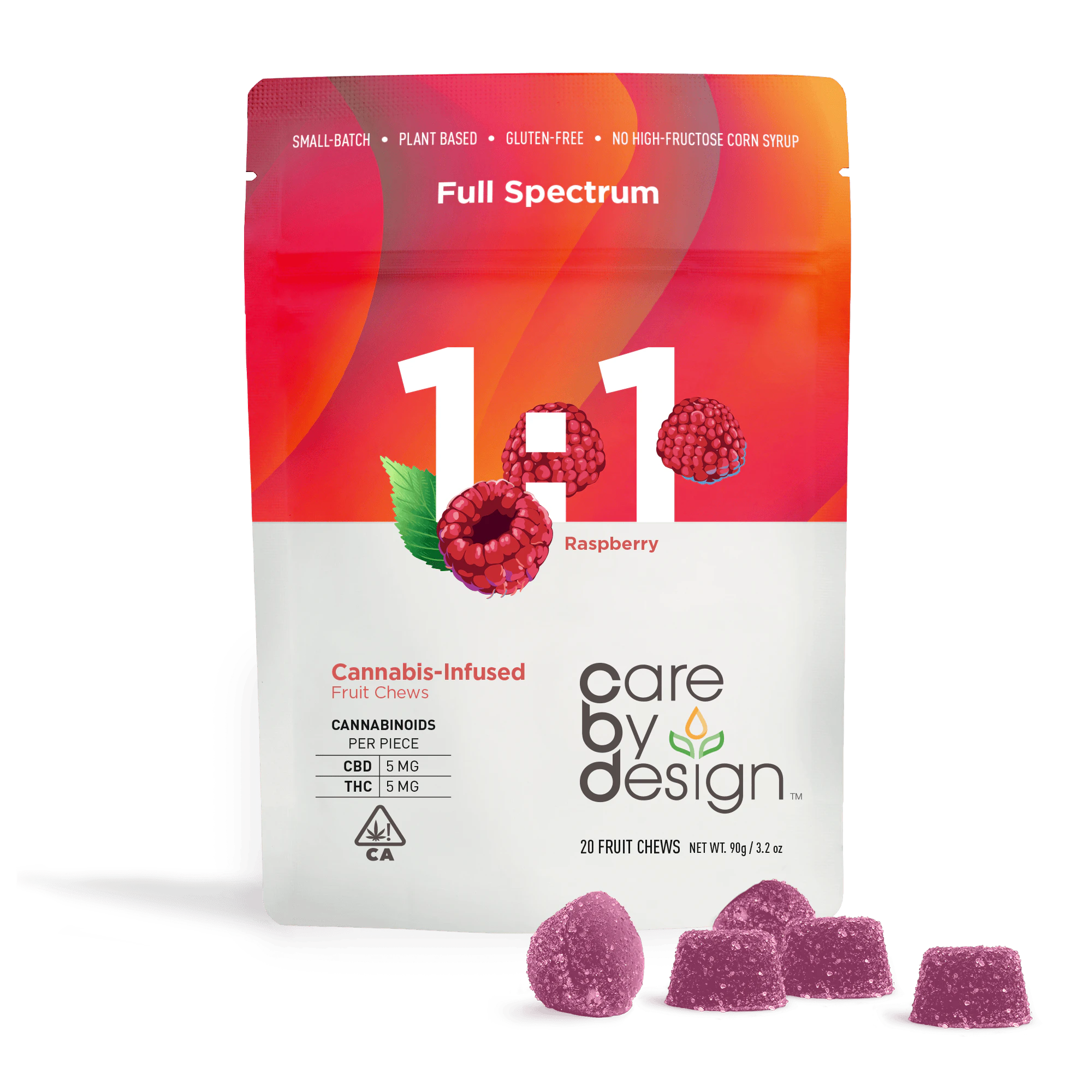 Care By Design - [Care By Design] Gummies - 200mg - Raspberry 1:1 (CBD:THC) Main Image