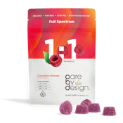 Care By Design - 1:1 CBD Raspberry Gummies - 100mg