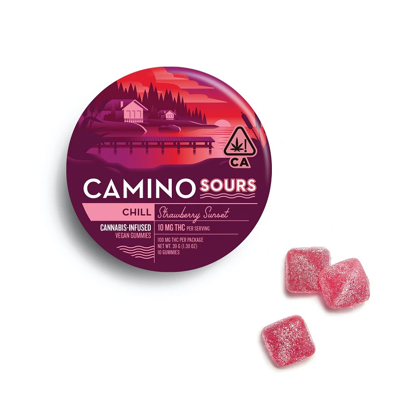 Camino Gummies - Sours Strawberry Sunset Gummies Main Image