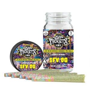 LIFT TICKETS - 5pk - SFV OG (I) - Live Resin Infused - Lift Tickets