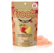 Peach 1:1 CBD:THC Gummies | 100mg CBD: 100mg THC