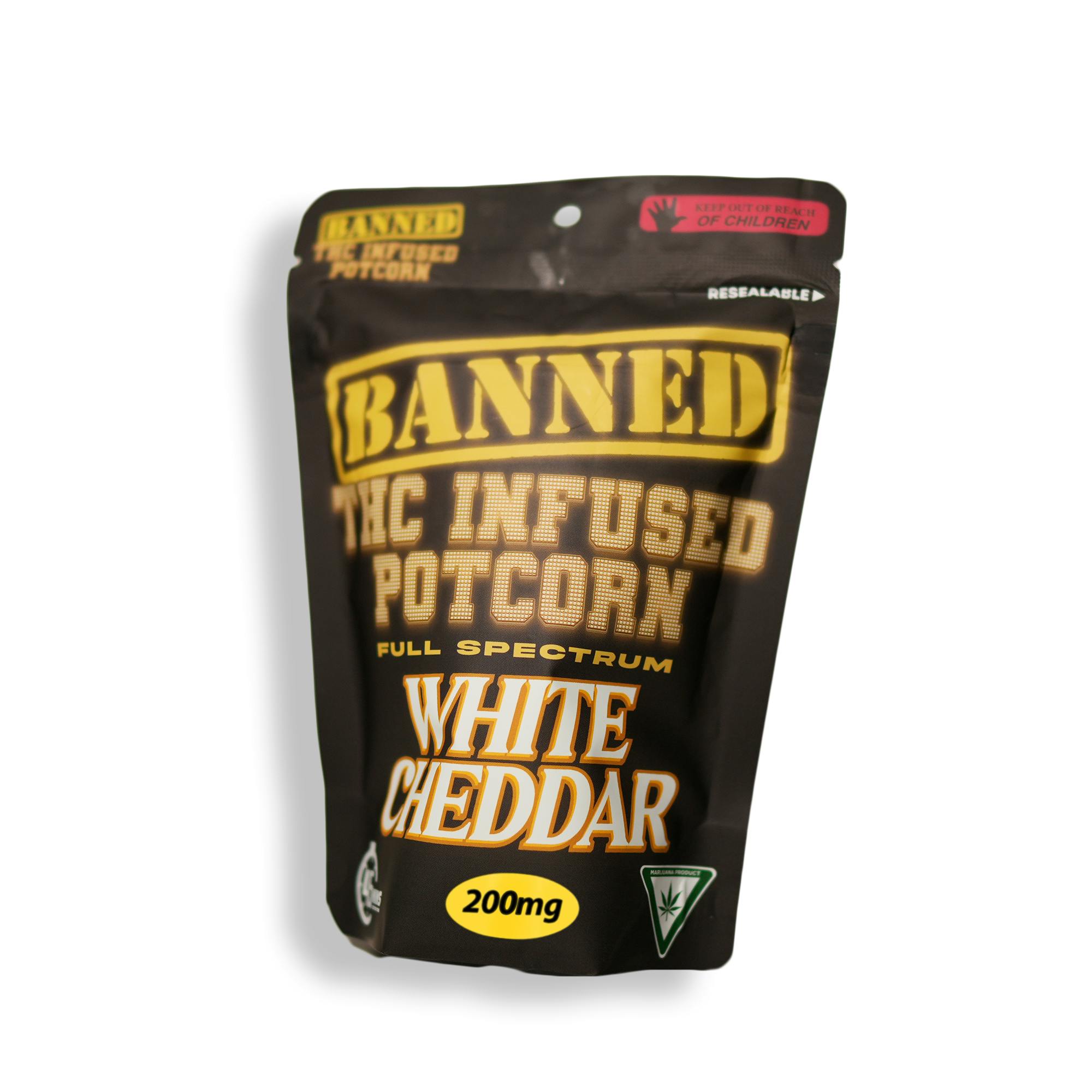BANNED - White Cheddar Potcorn 200mg