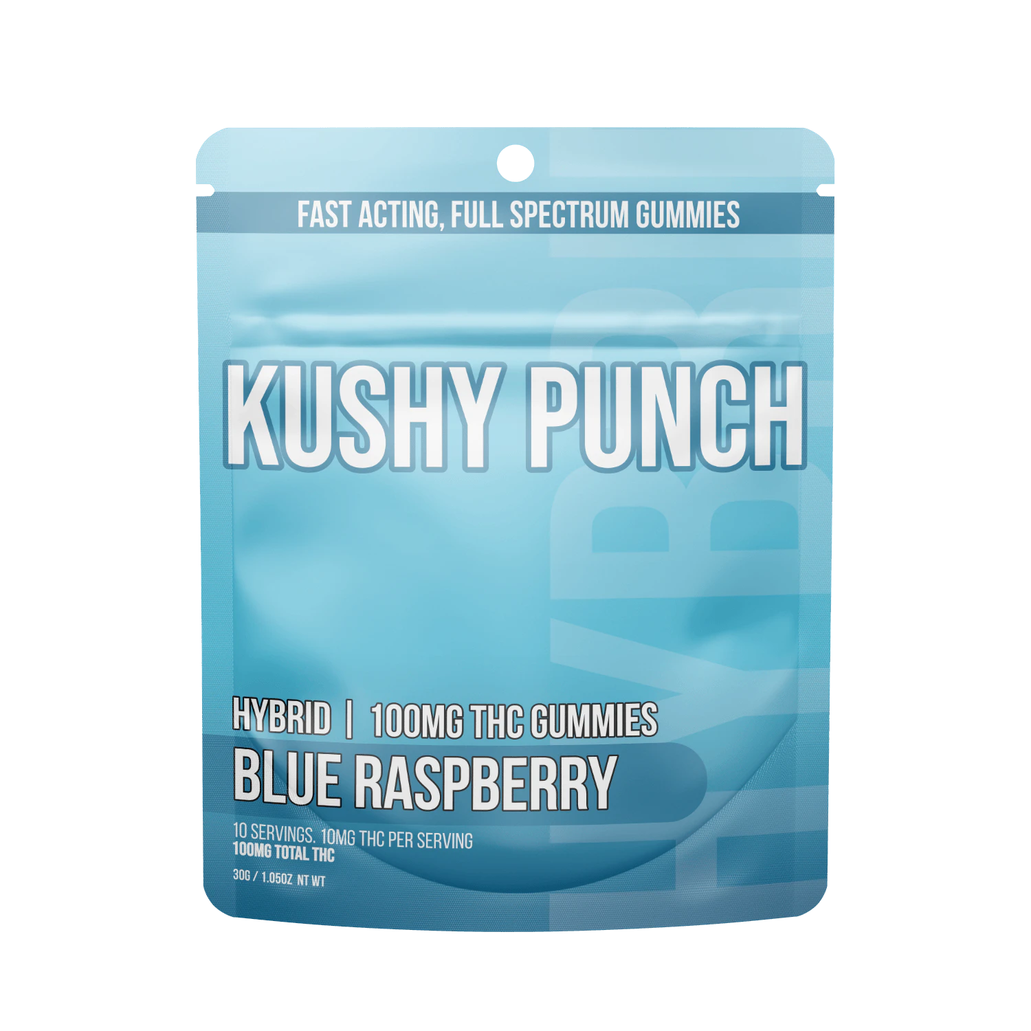 Kushy Punch - Kushy Punch - Hybrid Blue Raspb. Gummy 100mg | E1 Main Image