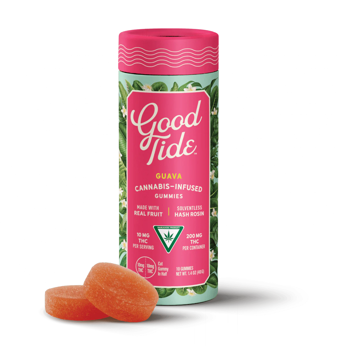 Good Tide - Guava Solventless Hash Rosin Gummies | Balanced | 200mg Main Image