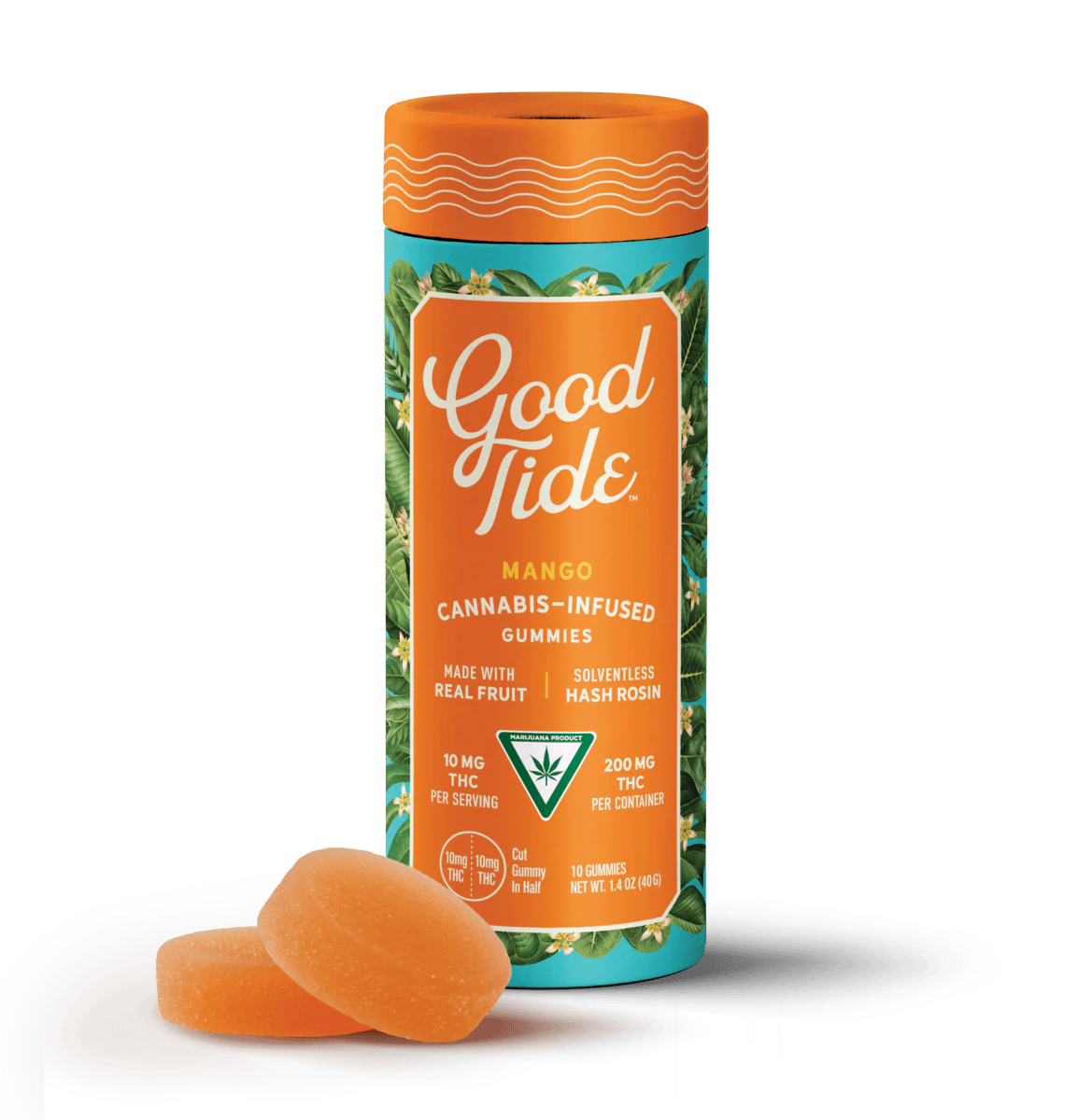 Good Tide - Good Tide - Mango Solventless Hash Rosin Gummies | Mellow | 200mg Main Image