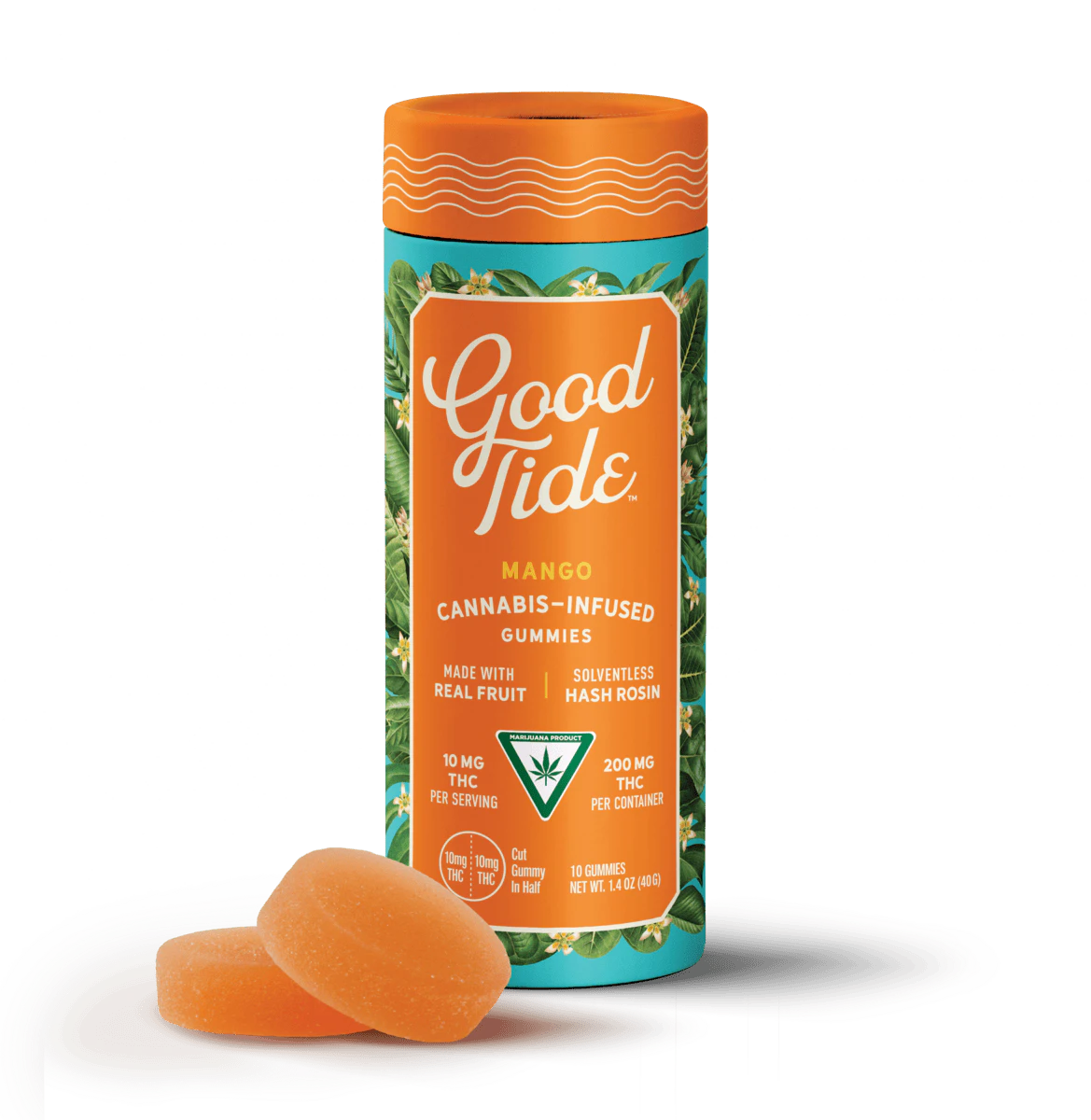 Good Tide - Mango Solventless Hash Rosin Gummies | Mellow | 200mg Main Image