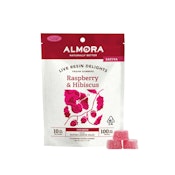 ALMORA FARM Raspberry & Hibiscus Live Resin Gummies (Delights) 100 mg thc 10mg per pc 10pcs