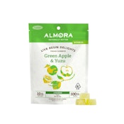 ALMORA FARM Green Apple & Yuzu Live Resin Gummies (Delights) 100mg 10mg per pc 10pcs