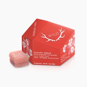 WYLD - Strawberry 20:1 CBD + Hybrid Enhanced Gummies 200mg cbd 10mg thc