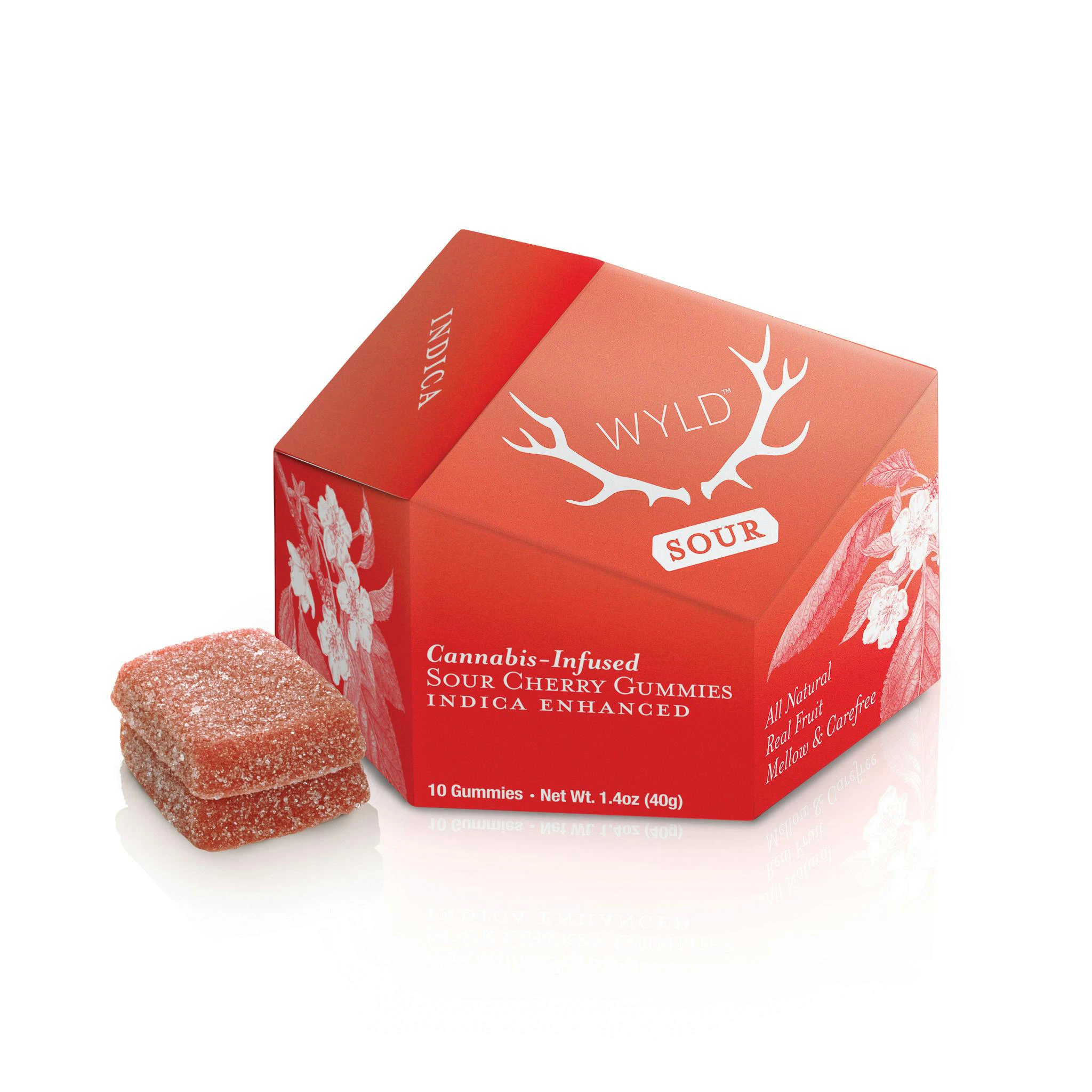 WYLD - Wyld | Sour Cherry | Indica Enhanced Gummies 100MG Main Image