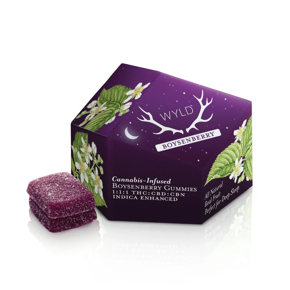 WYLD - WYLD - Edibles - Gummies - Boysenberry 1:1:1 CBD+CBN - 100mg Main Image