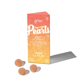 Grön Edibles - Peach Prosecco | Gron | Gummies | 10pcs | 10mg (1:1 THC:CBD)