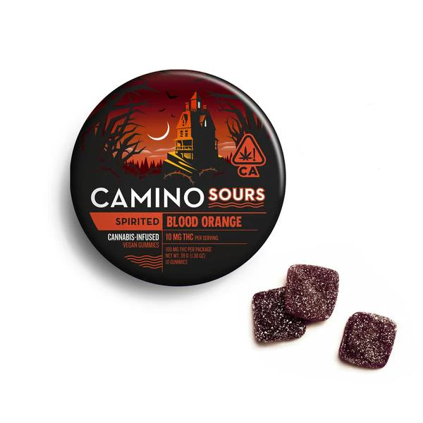 Kiva Confections - Camino Sours | 'Spirited' Blood Orange | 100mg Gummies Main Image