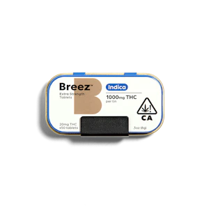 Breez | Extra Strength | Indica Tablet Tin | 1000mg