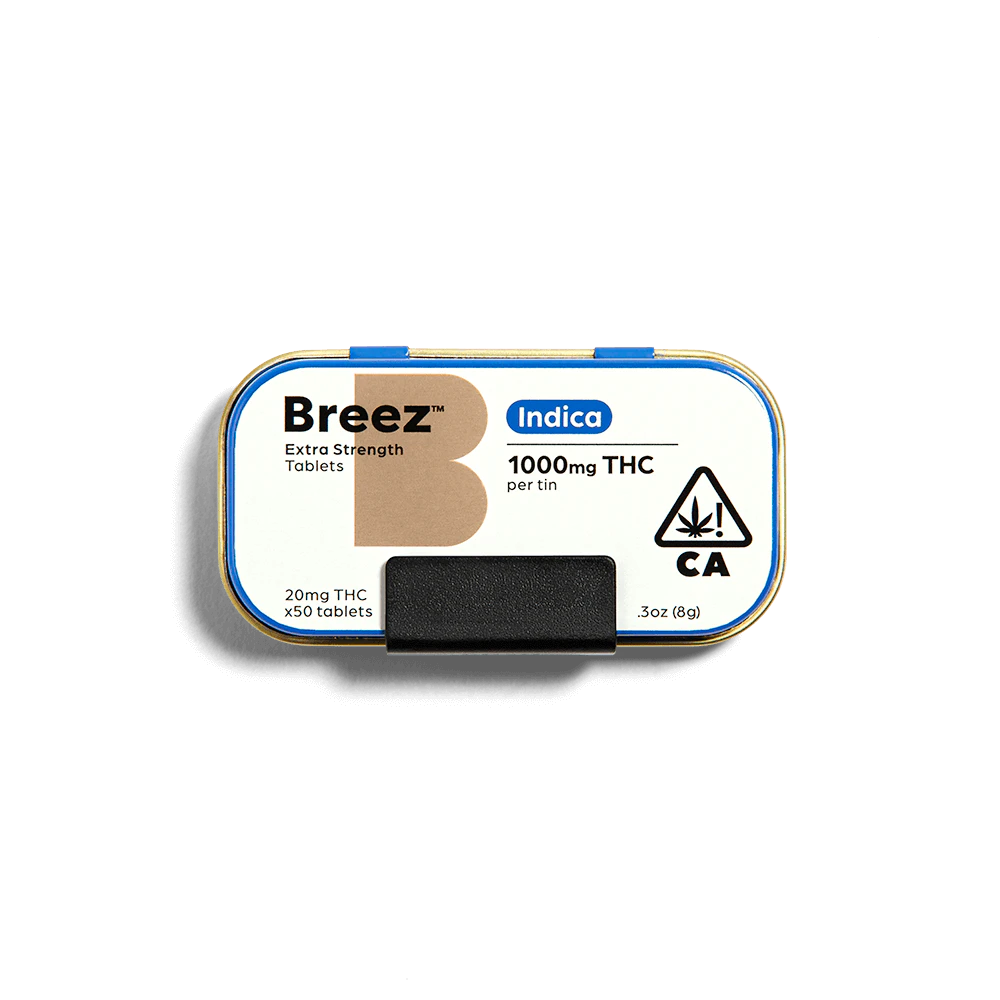 Breez - Breez| Indica Tablet Tin | 1000mg THC total Main Image