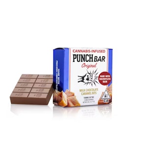 PUNCH EDIBLES & EXTRACTS - Solventless Hash - Caramel Bits | PuncBar 100mg