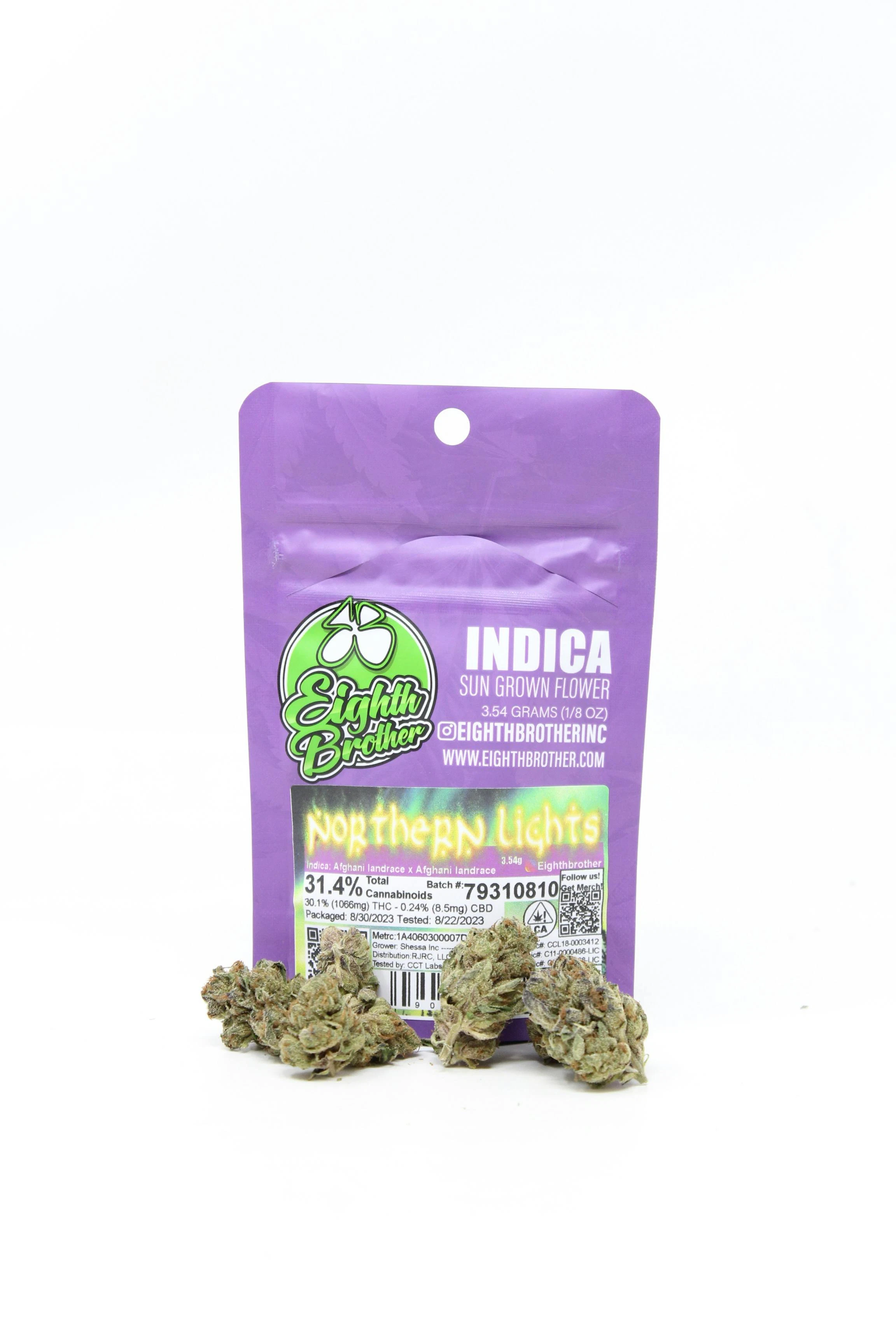 Eighth Brother - Eighth Brother | Northern Lights 3.5g (Indica) - Sun Grown Flower Main Image