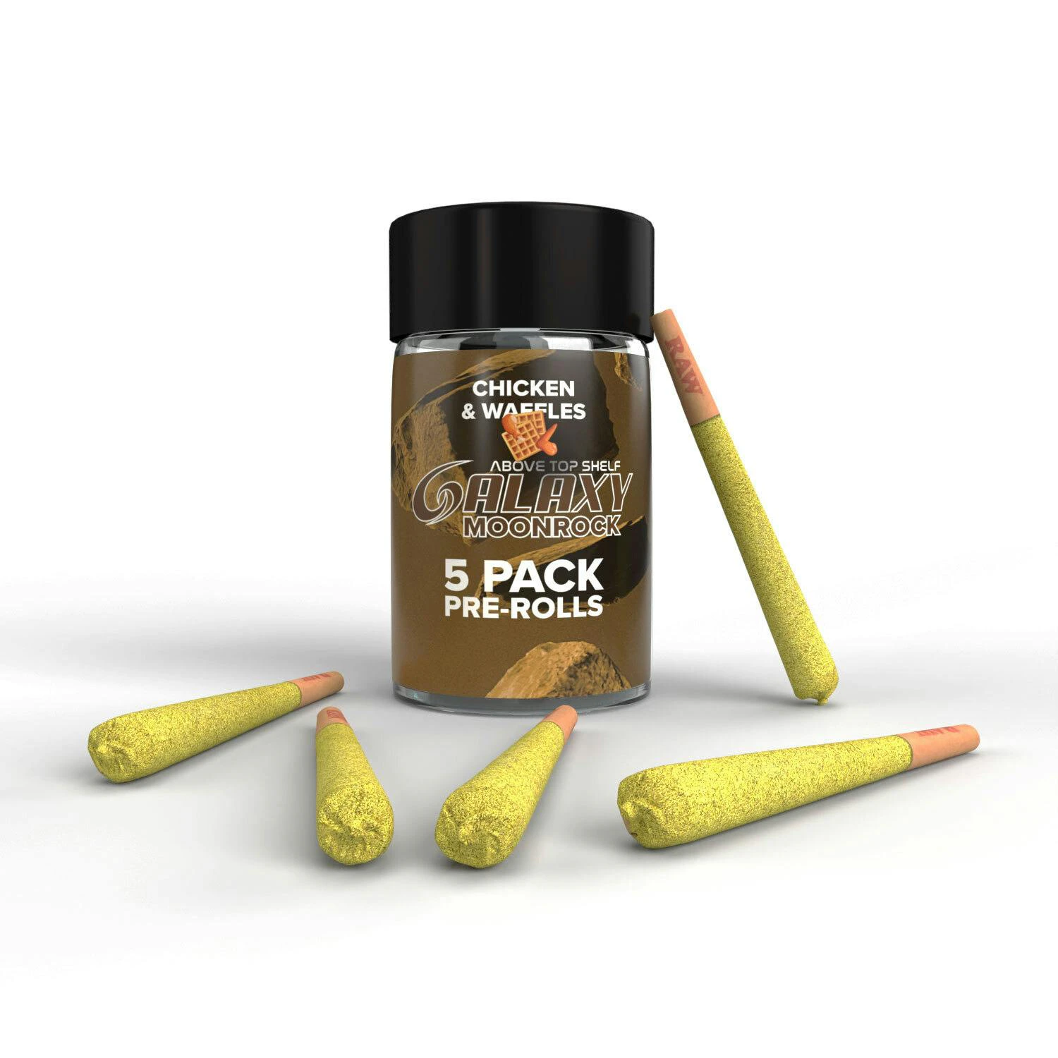 Galaxy - GALAXY - Infused Prerolls - Chicken & Waffles - Moonrocks - 5PK - 3.5G Main Image