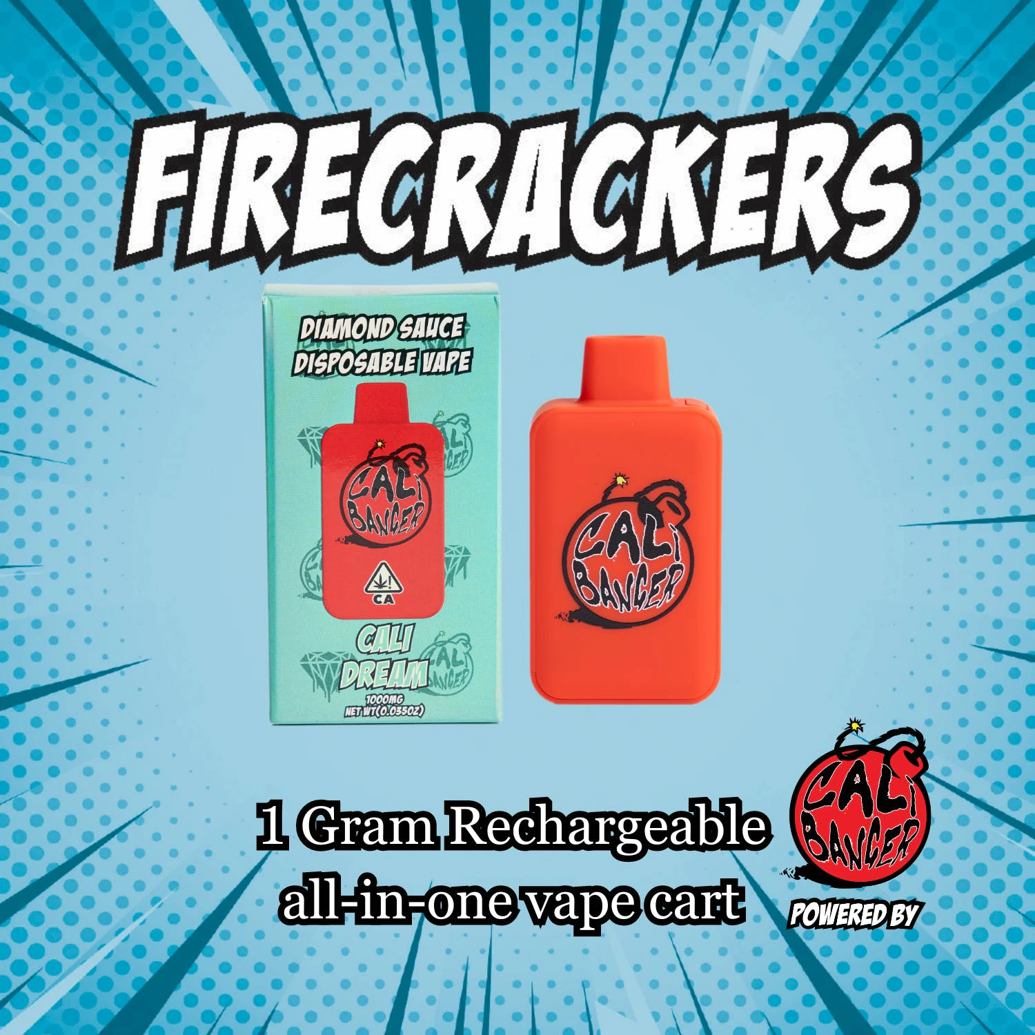 FIRECRACKERS (CA) - DISPOSABLE - CALI DREAM 1G - FIRECRACKERS Main Image