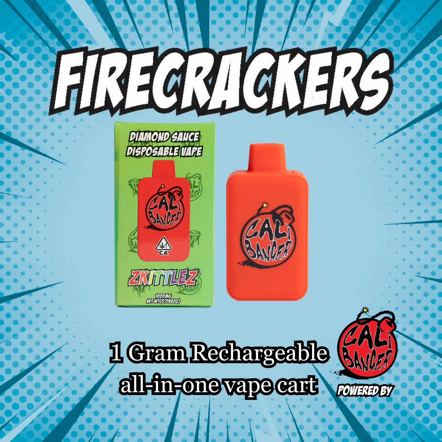 FIRECRACKERS (CA) - DISPOSABLE - ZKITTLEZ 1G - FIRECRACKERS Main Image