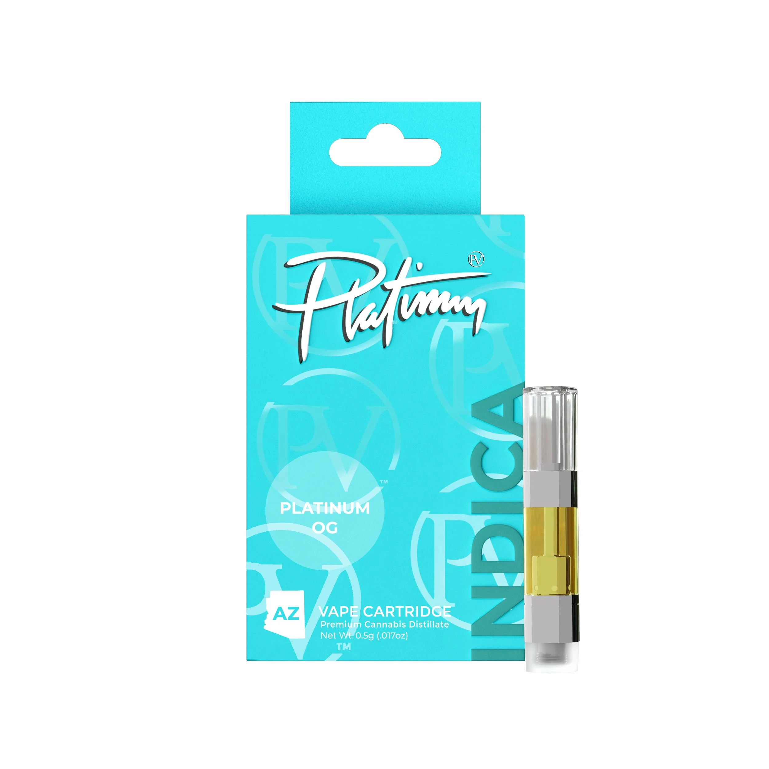 Platinum Vape - Platinum Vape Platinum OG (Indica) 510 Thread Cartridge 0.5g Main Image
