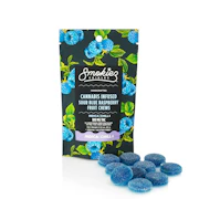 Sour Blue Raspberry 10pk Fruit Chews 100mg  - Indica | Smokiez