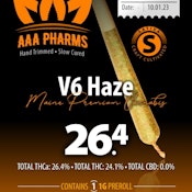 AAA Pharms | V6 Haze | Pre-Roll | 1g [S]
