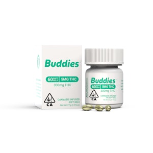 BUDDIES - BUDDIES - Capsules - 5MG - 60CT - Soft Gels - 300MG
