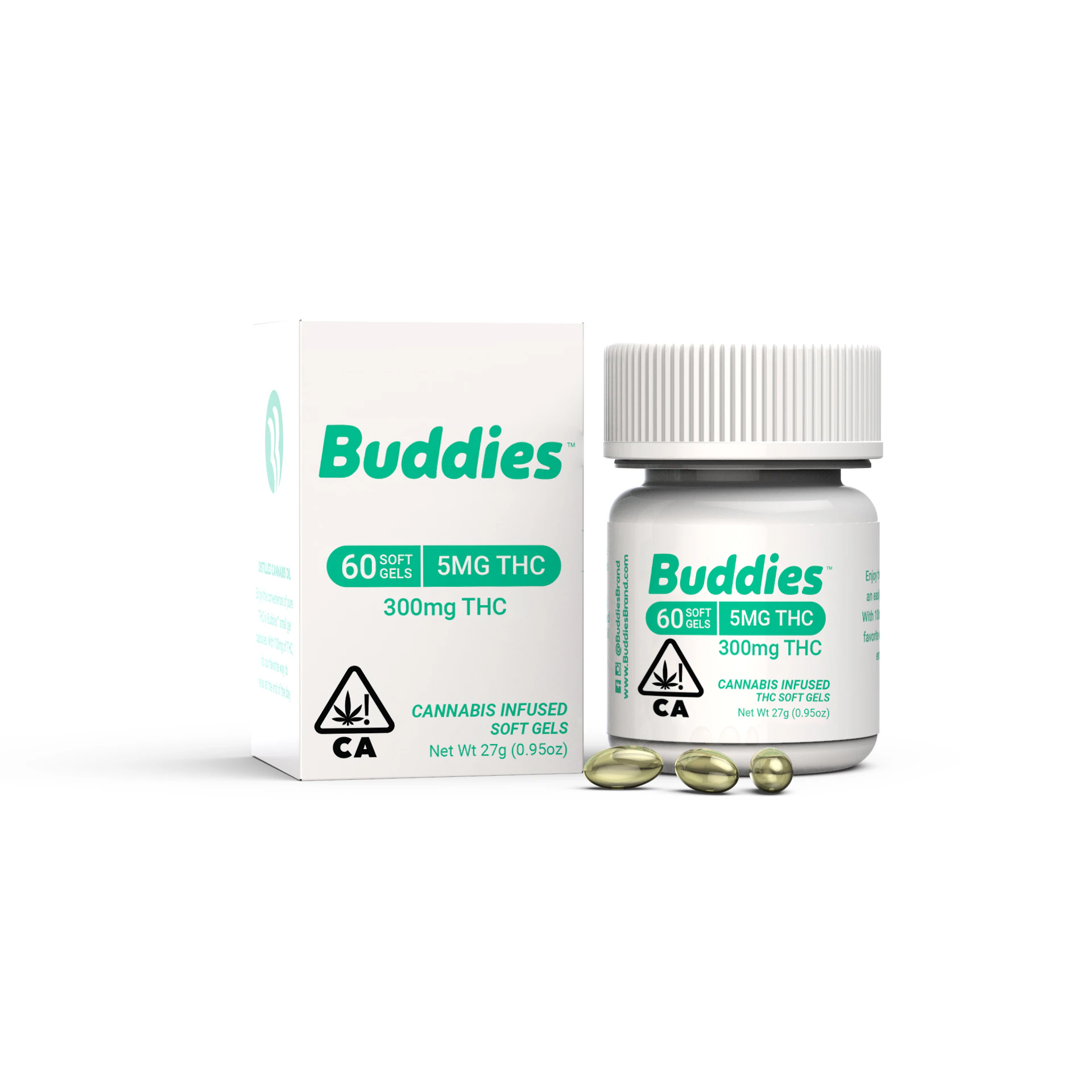 Buddies Brand - BUDDIES - Capsules - 5MG - 60CT - Soft Gels - 300MG Main Image