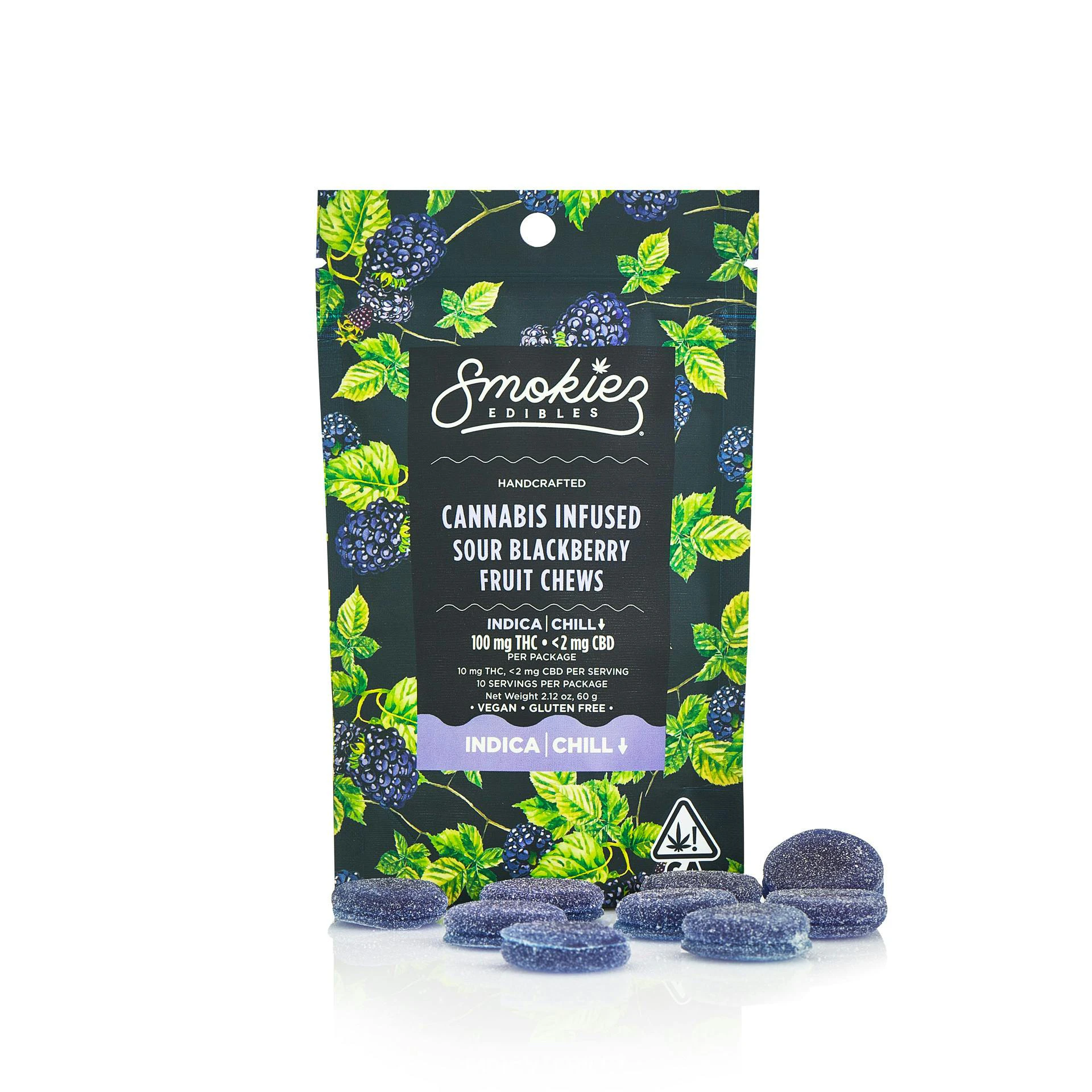 SMOKIEZ - Smokiez - Sour Blackberry Indica - 100mg THC - 10 piece Main Image