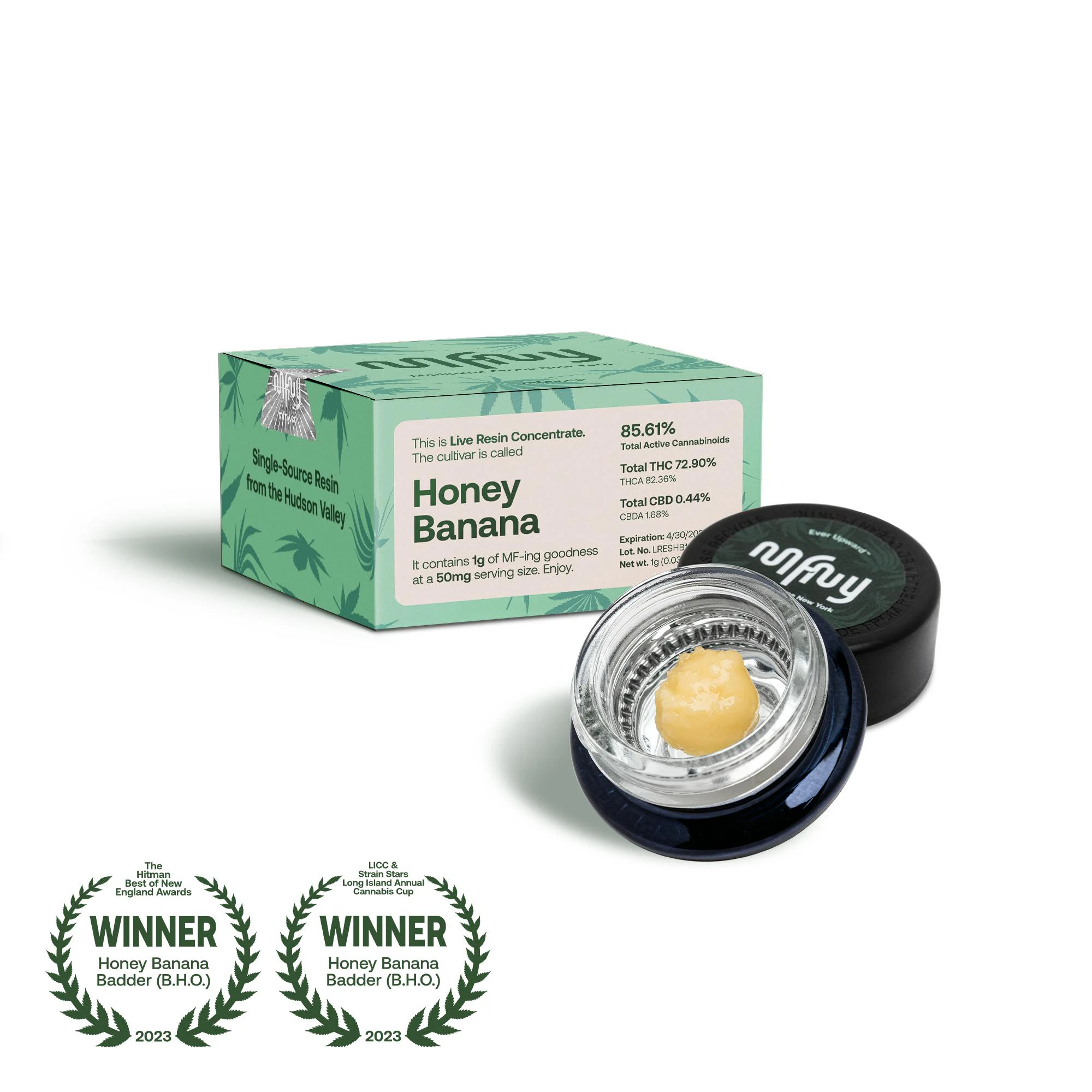 MFNY - HONEY BANANA LIVE RESIN BADDER - MFNY - 1g Main Image