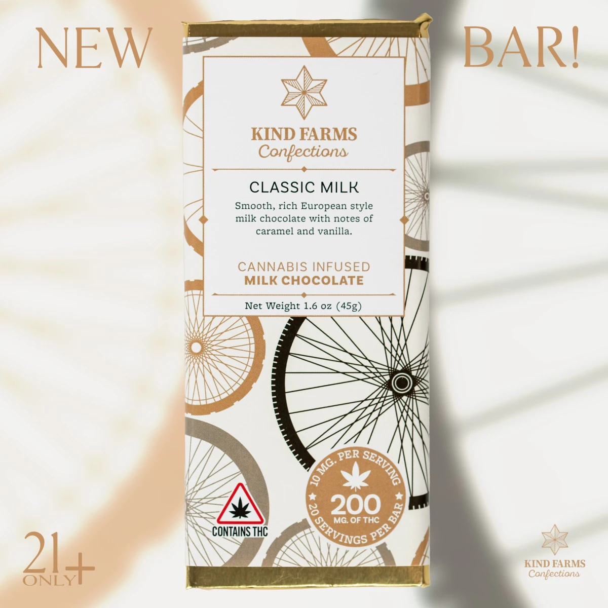 Kind Farms Reserve - 200mg | Classic Milk Chocolate Bar Main Image