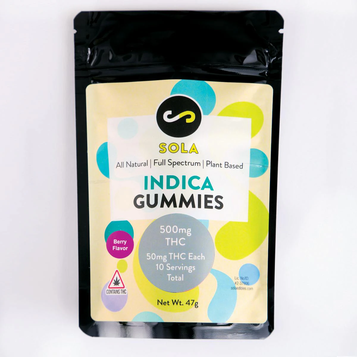 Sola Edibles - SOLA Edibles | 500mg Indica Gummy Main Image