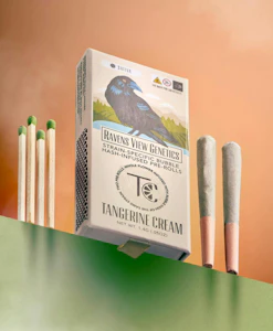 RAVENS VIEW GENETICS - Raven's View Genetics - Tangerine Cream - 0.7G - 2Pk - Sativa - Bubble Hash Infused Preroll Joints