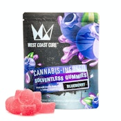 WEST COAST CURE Blueberry Flavored Solventless Gummies - 10x 10mg/gummy