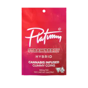 Platinum Vape 100mg Gummies - Strawberry (Hybrid)