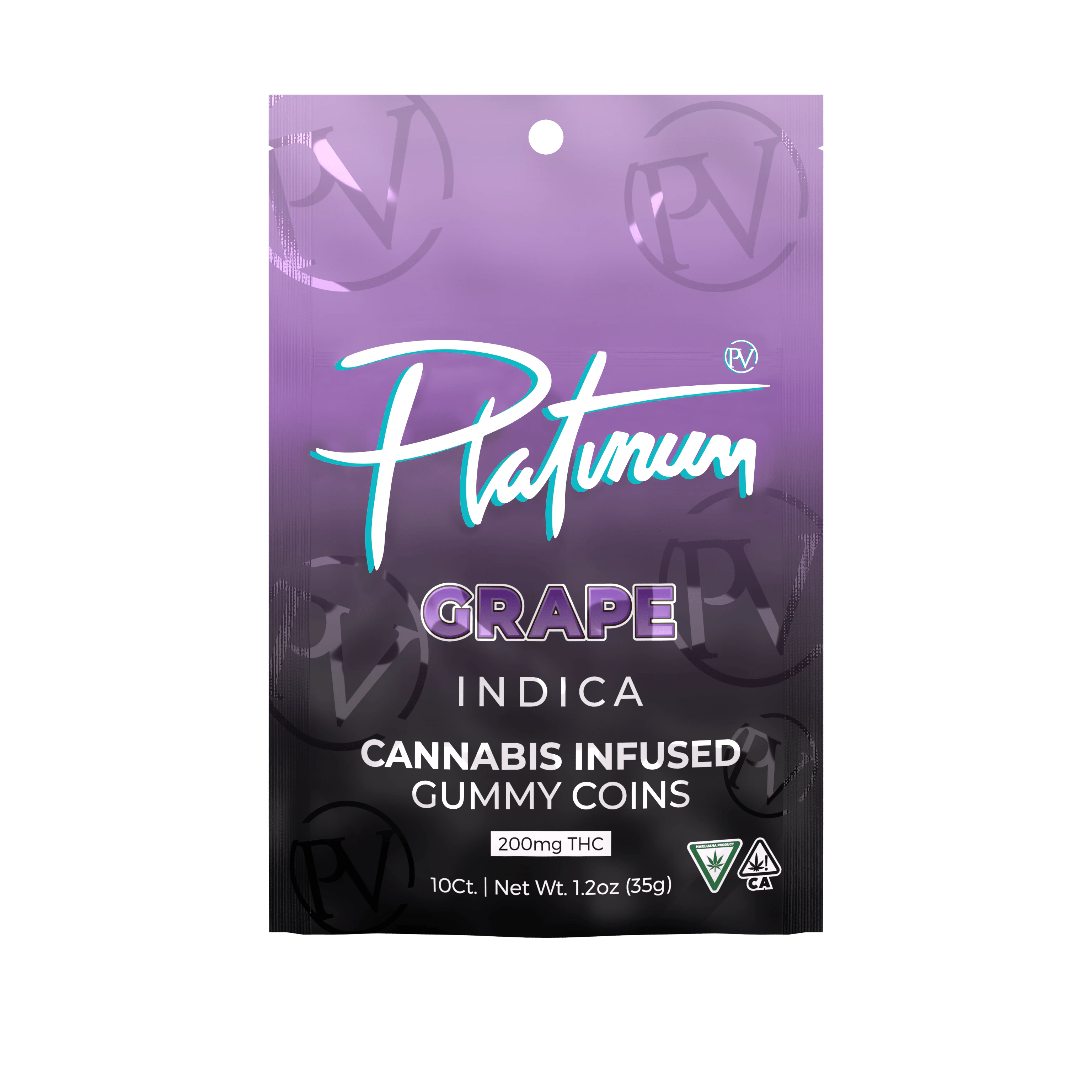 Platinum Vape - Platinum Vape 200mg Gummies - Grape (Indica) Main Image